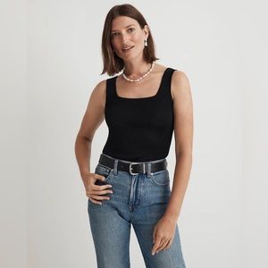 NWT Madewell Square-Neck Sweater Tank! Brand new, never worn! Size: L